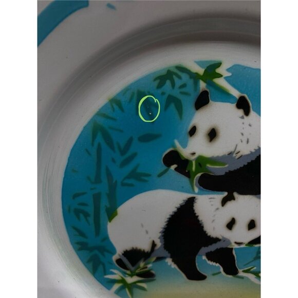 Bumper Harvest Panda Bamboo 9 1/4” Enamelware 602P- 01 Plate - Picture 6 of 6